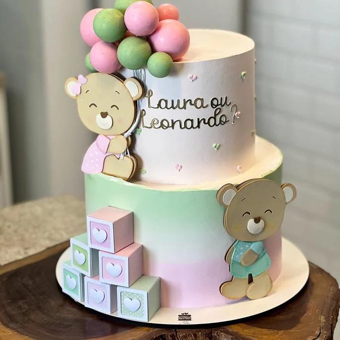 Arquivo de Corte Topo de Bolo - Chá Revelação