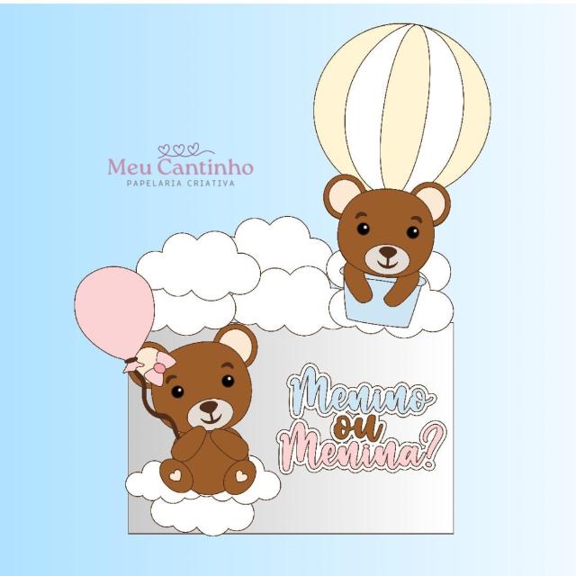 Arquivo de Corte Topo de Bolo - Chá Revelação