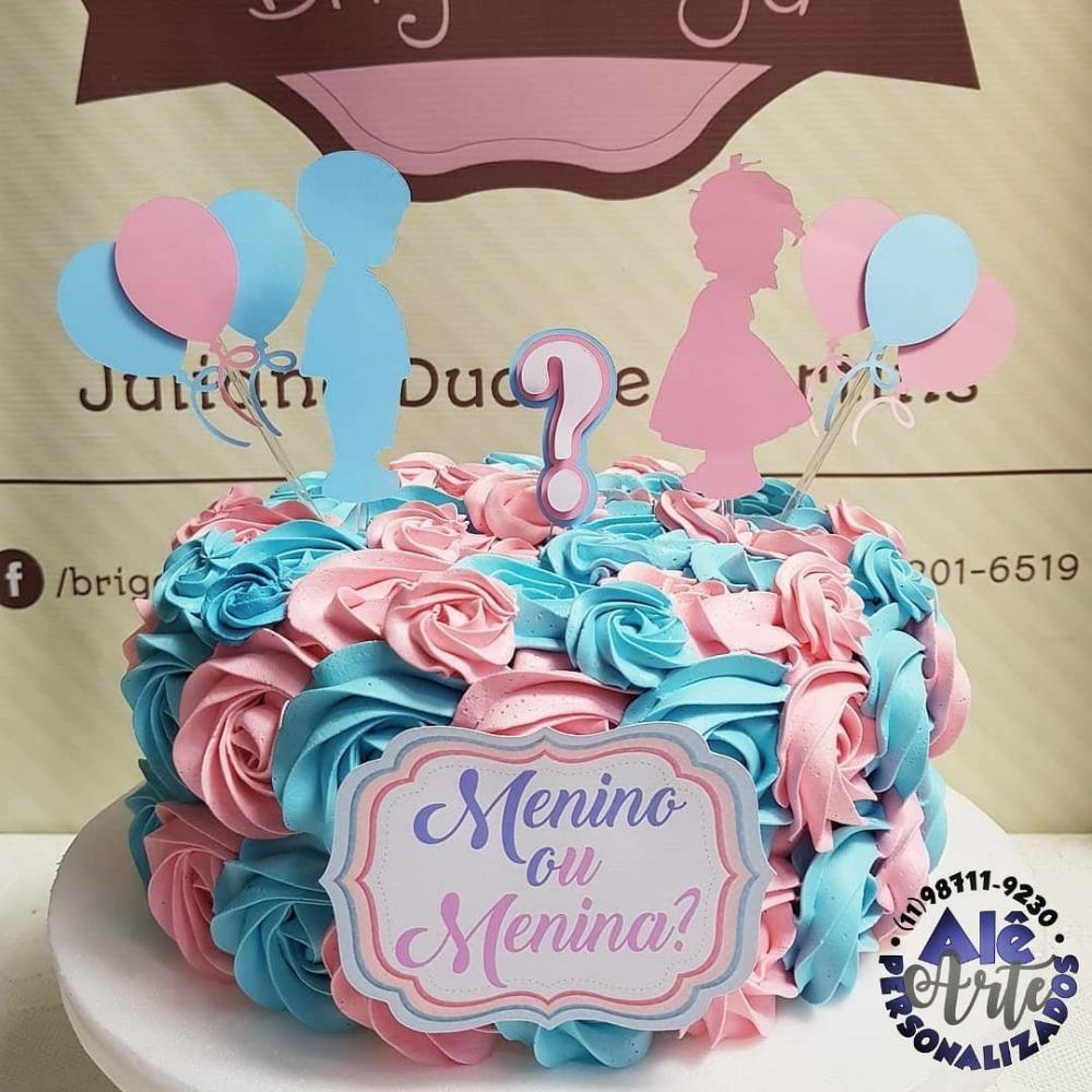 Arquivo de Corte Topo de Bolo - Chá Revelação