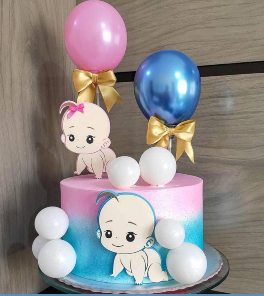 Arquivo de Corte Topo de Bolo - Chá Revelação