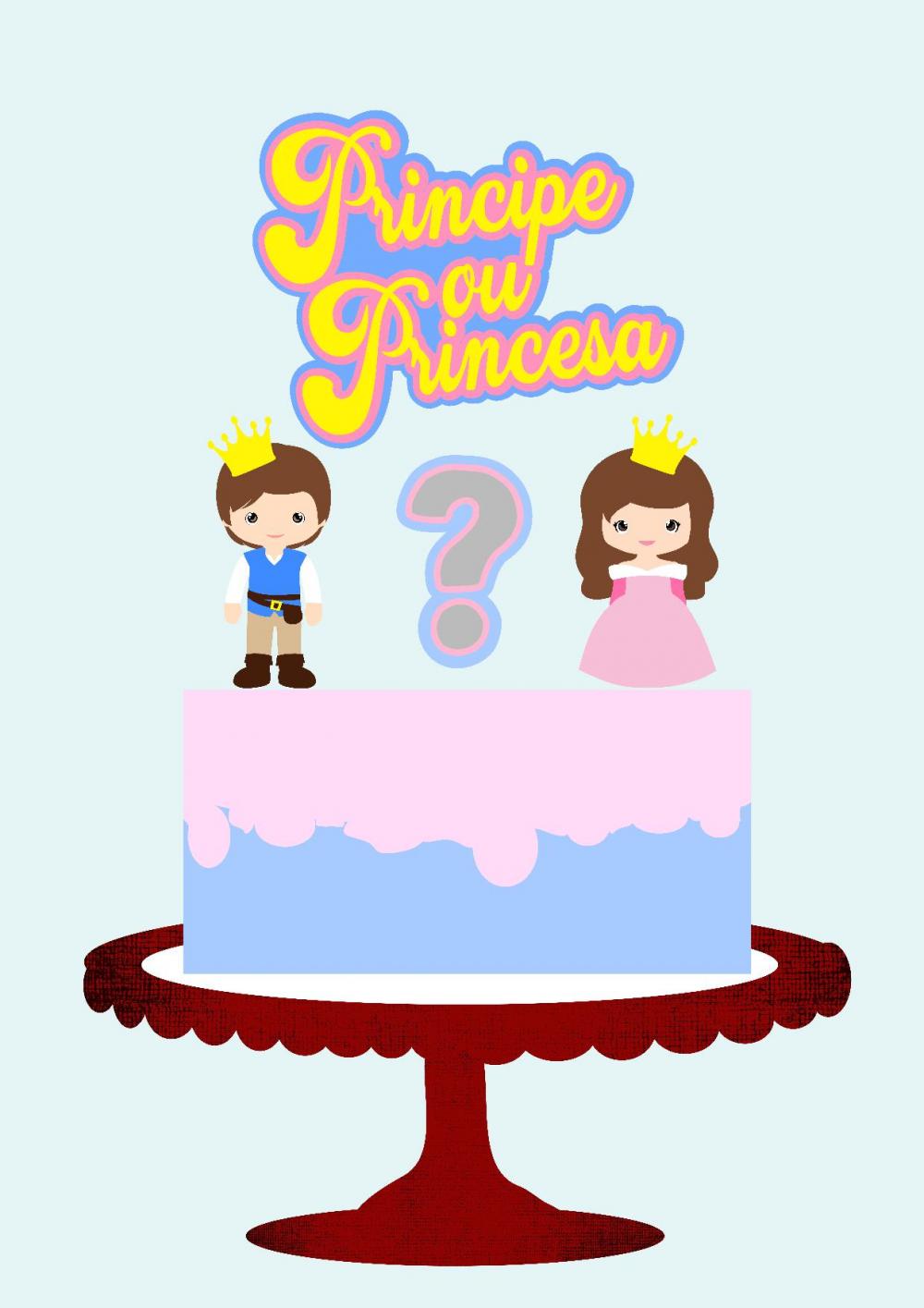 Arquivo de Corte Topo de Bolo - Chá Revelação