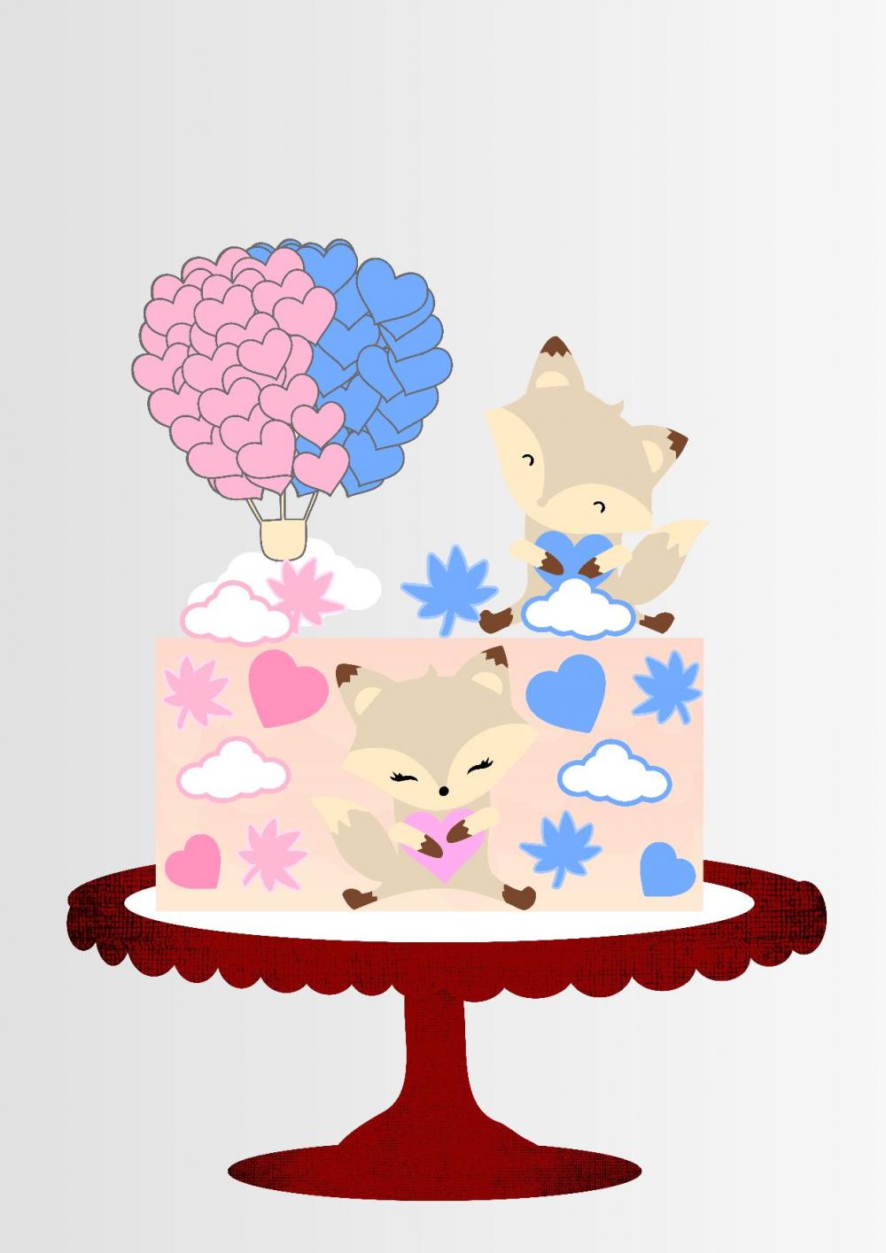 Arquivo de Corte Topo de Bolo - Chá Revelação