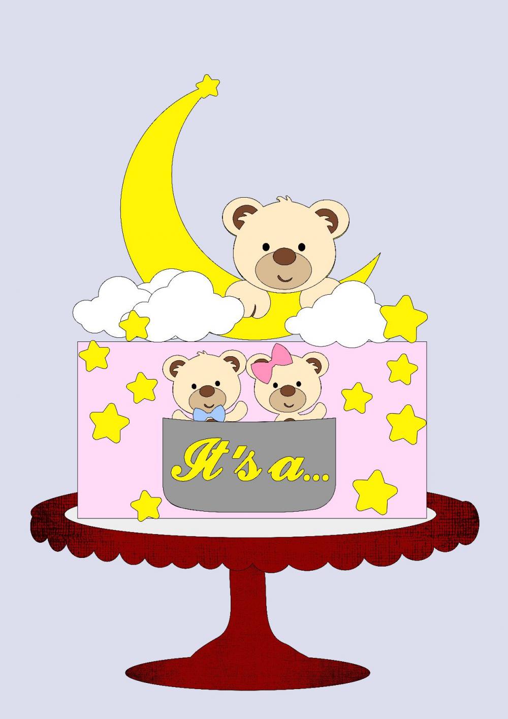 Arquivo de Corte Topo de Bolo - Chá Revelação