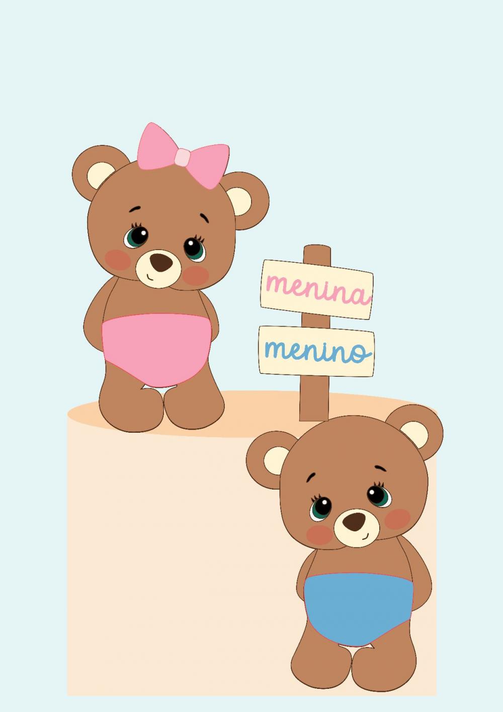 Arquivo de Corte Topo de Bolo - Chá Revelação