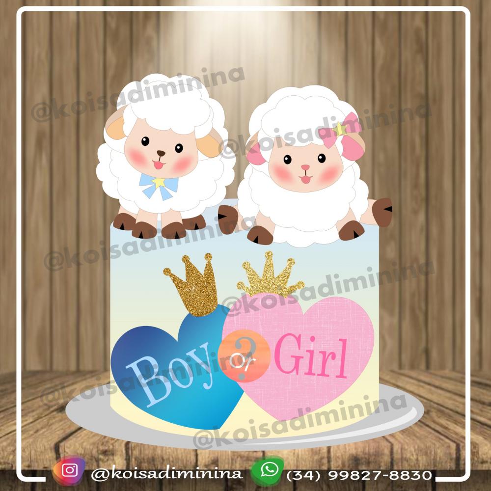 Arquivo de Corte Topo de Bolo - Chá Revelação