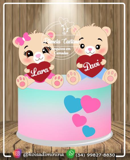 Arquivo de Corte Topo de Bolo - Chá Revelação