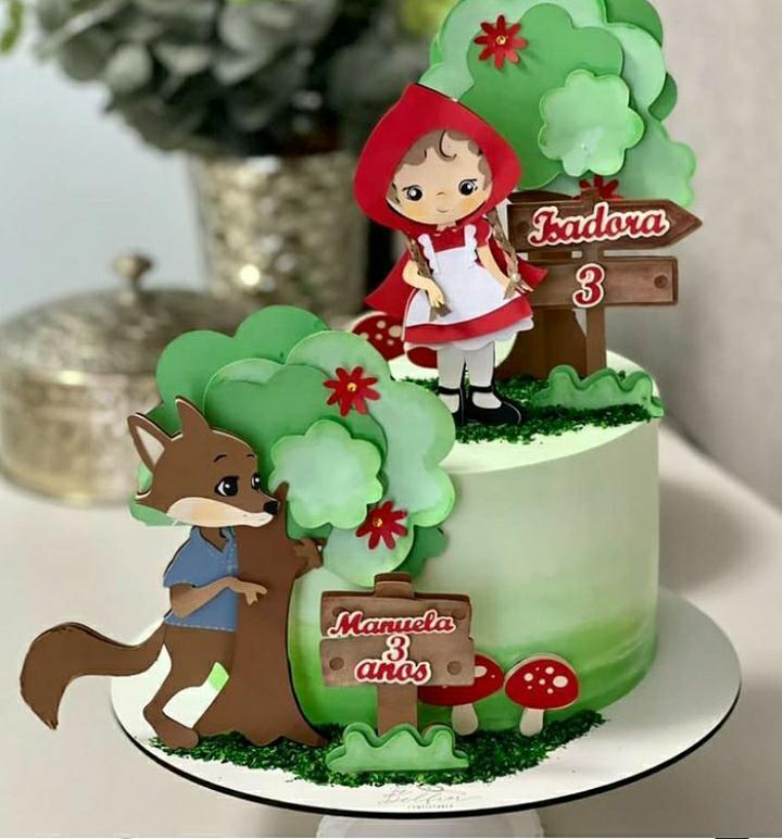 Arquivo de Corte Topo de Bolo - Chapeuzinho Vermelho