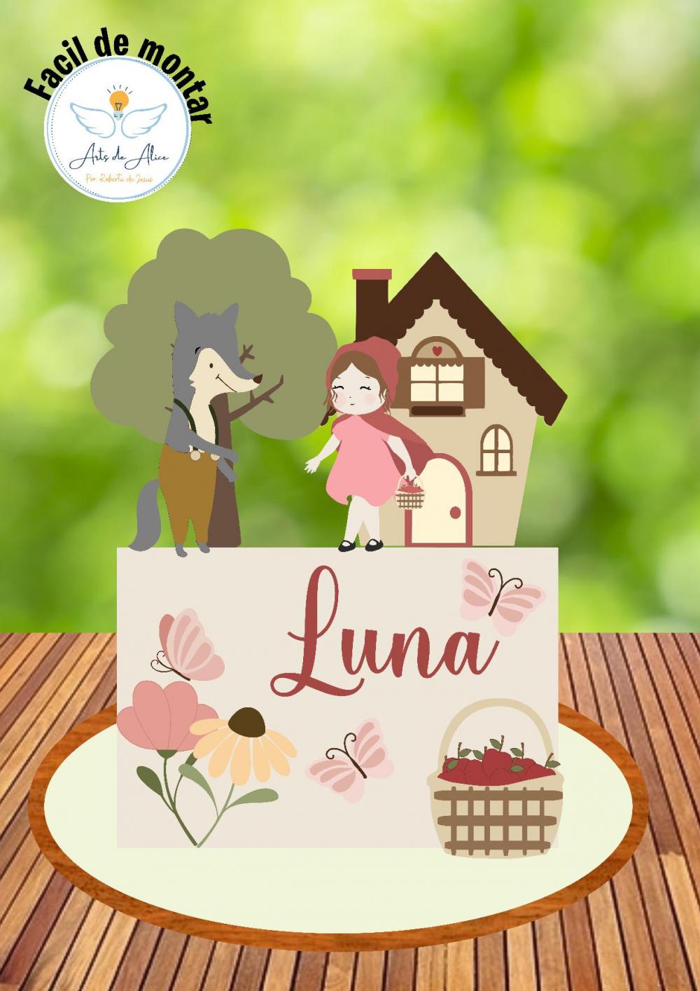 Arquivo de Corte Topo de Bolo - Chapeuzinho Vermelho