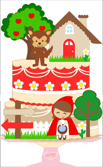 Arquivo de Corte Topo de Bolo - Chapeuzinho Vermelho