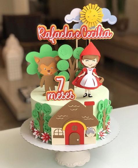 Arquivo de Corte Topo de Bolo - Chapeuzinho Vermelho