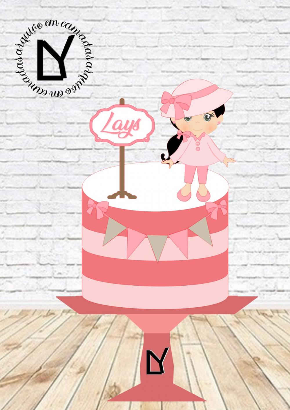 Arquivo de Corte Topo de Bolo - Charmosinha