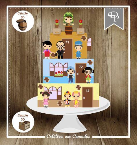 Arquivo de Corte Topo de Bolo - Turma do Chaves