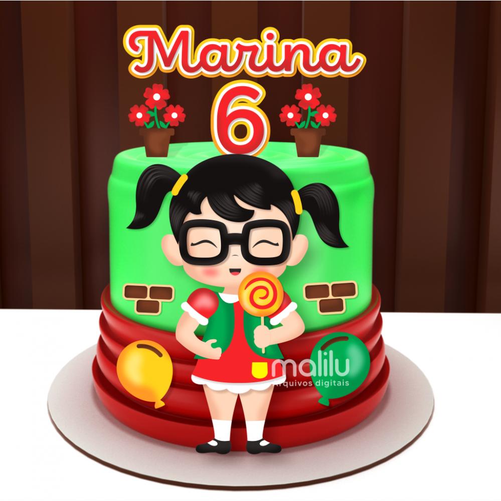 Arquivo de Corte Topo de Bolo - Chiquinha