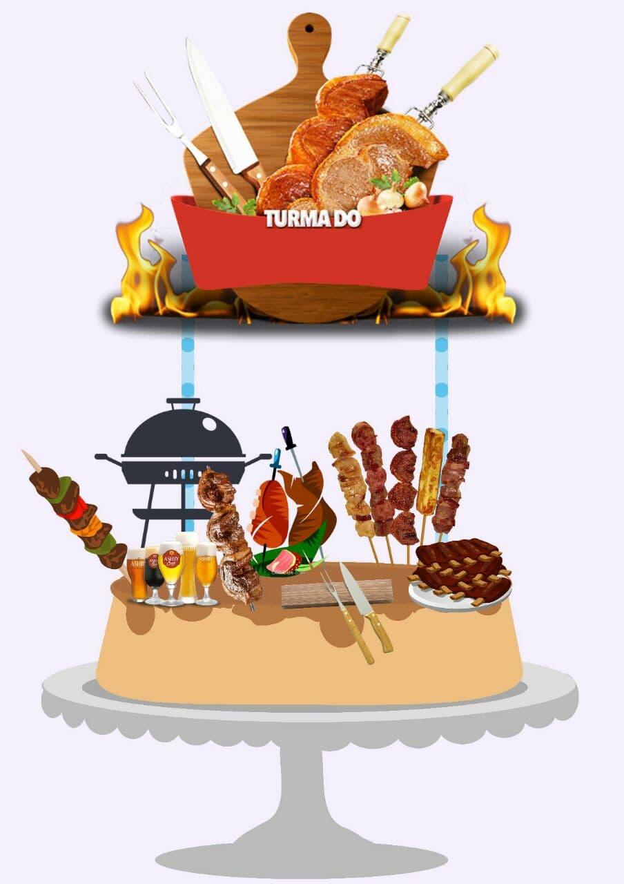 Arquivo de Corte Topo de Bolo - Churrasco