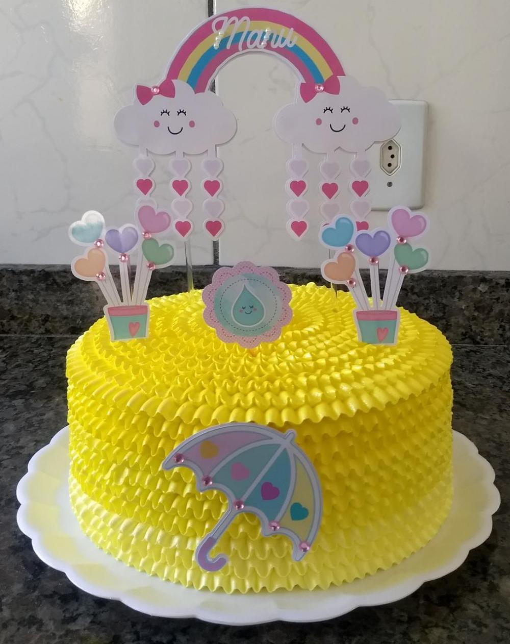 Arquivo de Corte Topo de Bolo - Chuva de amor