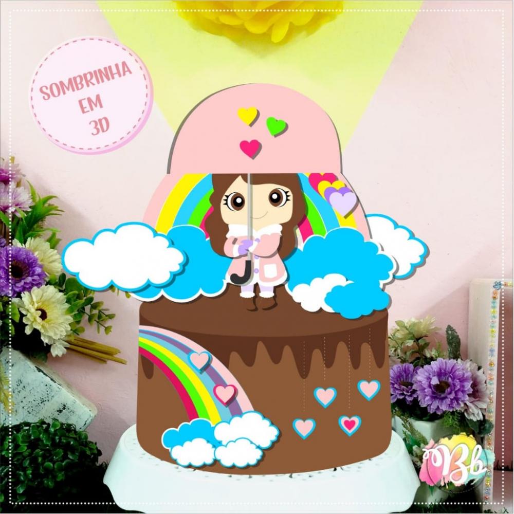 Arquivo de Corte Topo de Bolo - Chuva de amor