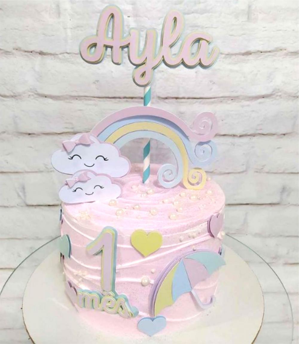 Arquivo de Corte Topo de Bolo - Chuva de amor