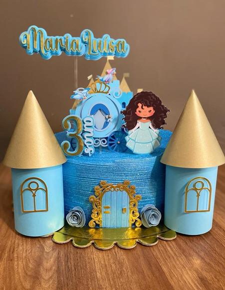 Arquivo de Corte Topo de Bolo - Cinderela