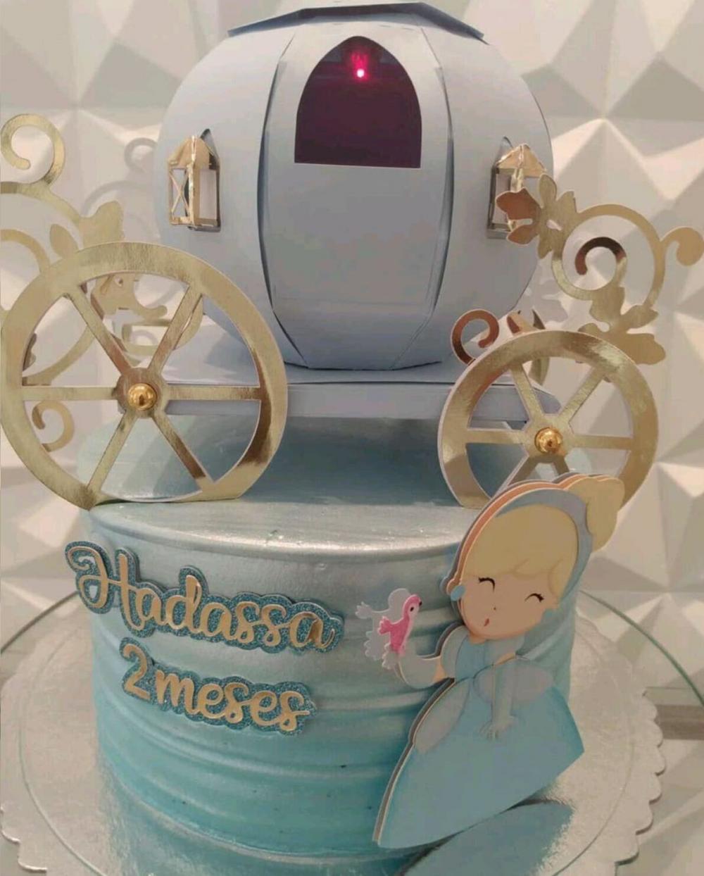 Arquivo de Corte Topo de Bolo - Cinderela