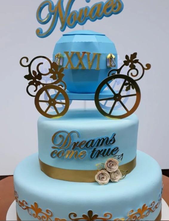 Arquivo de Corte Topo de Bolo - Cinderela