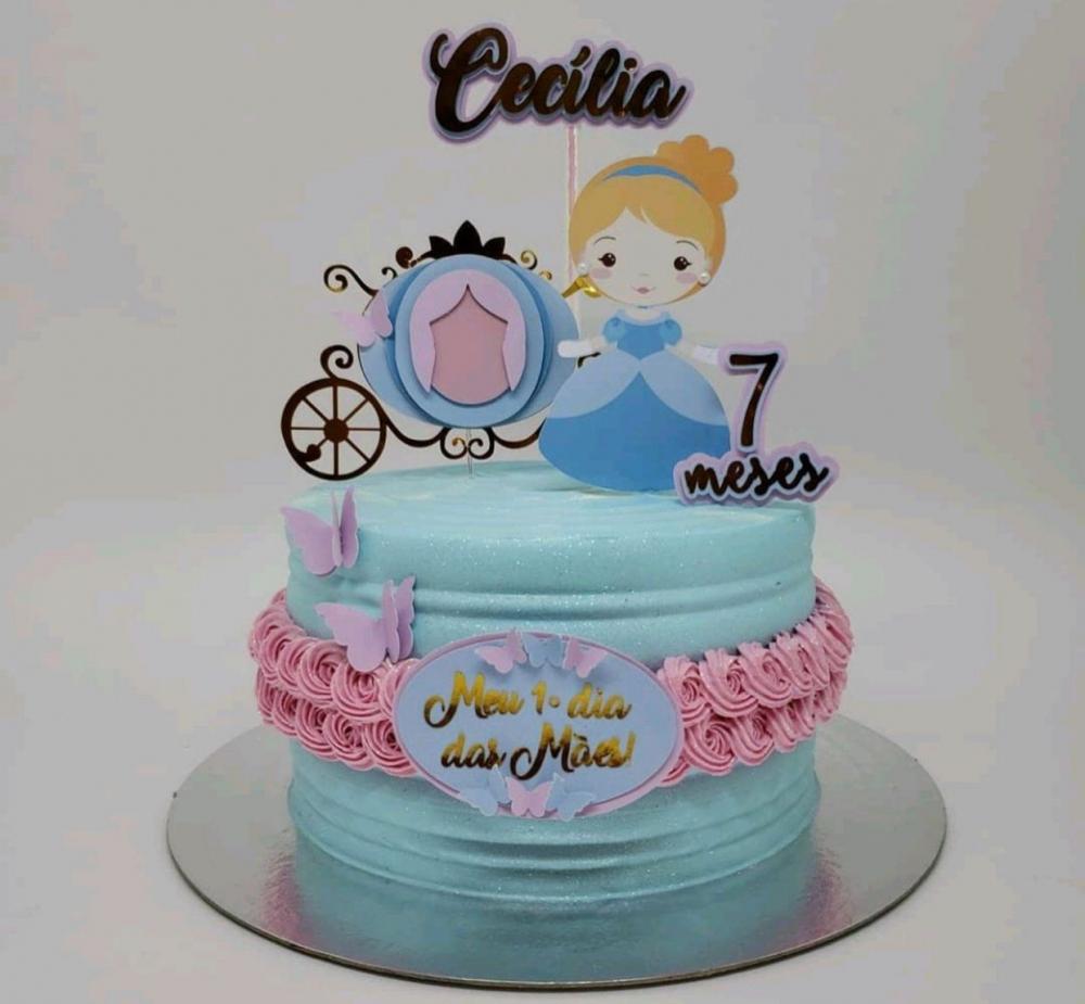 Arquivo de Corte Topo de Bolo - Cinderela