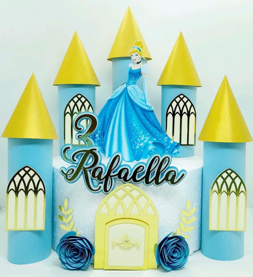 Arquivo de Corte Topo de Bolo - Cinderela