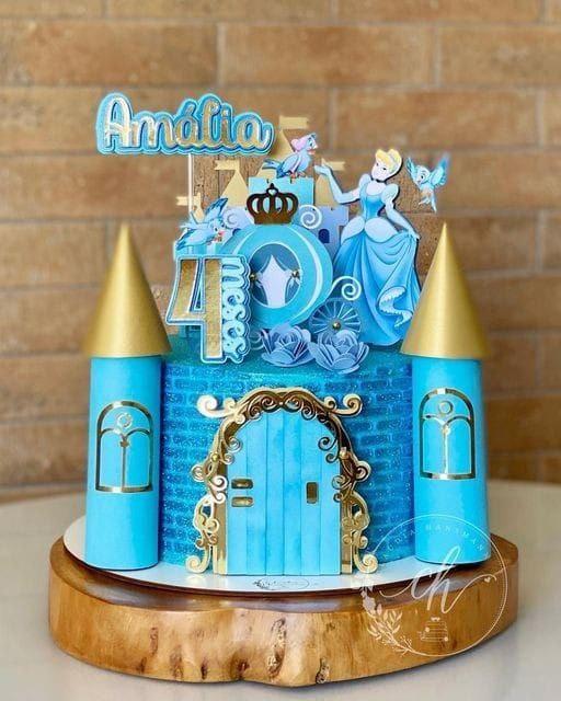 Arquivo de Corte Topo de Bolo - Cinderela