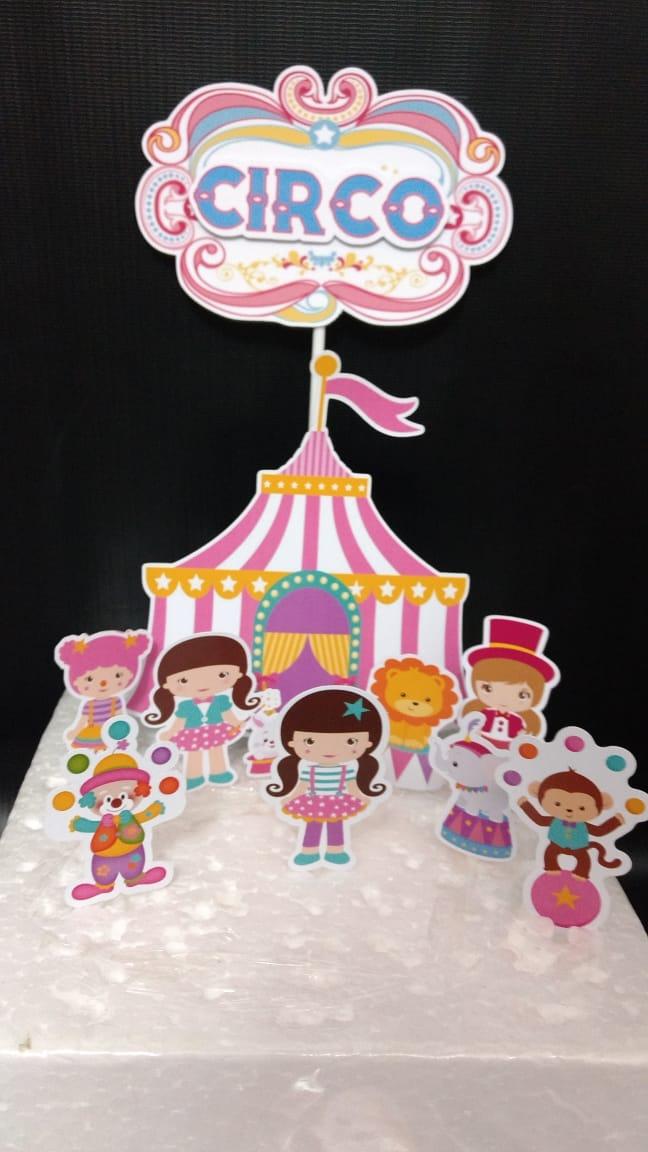 Arquivo de Corte Topo de Bolo - Circo