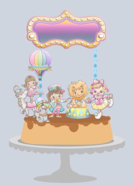 Arquivo de Corte Topo de Bolo - Circo