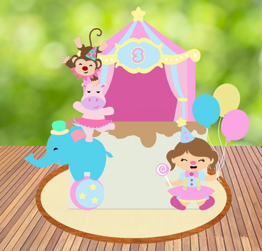 Arquivo de Corte Topo de Bolo - Circo