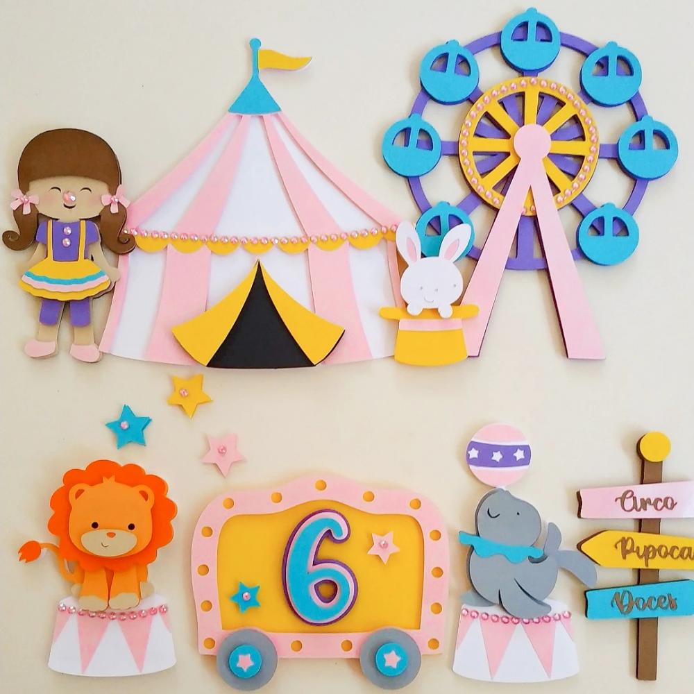 Arquivo de Corte Topo de Bolo - Circo