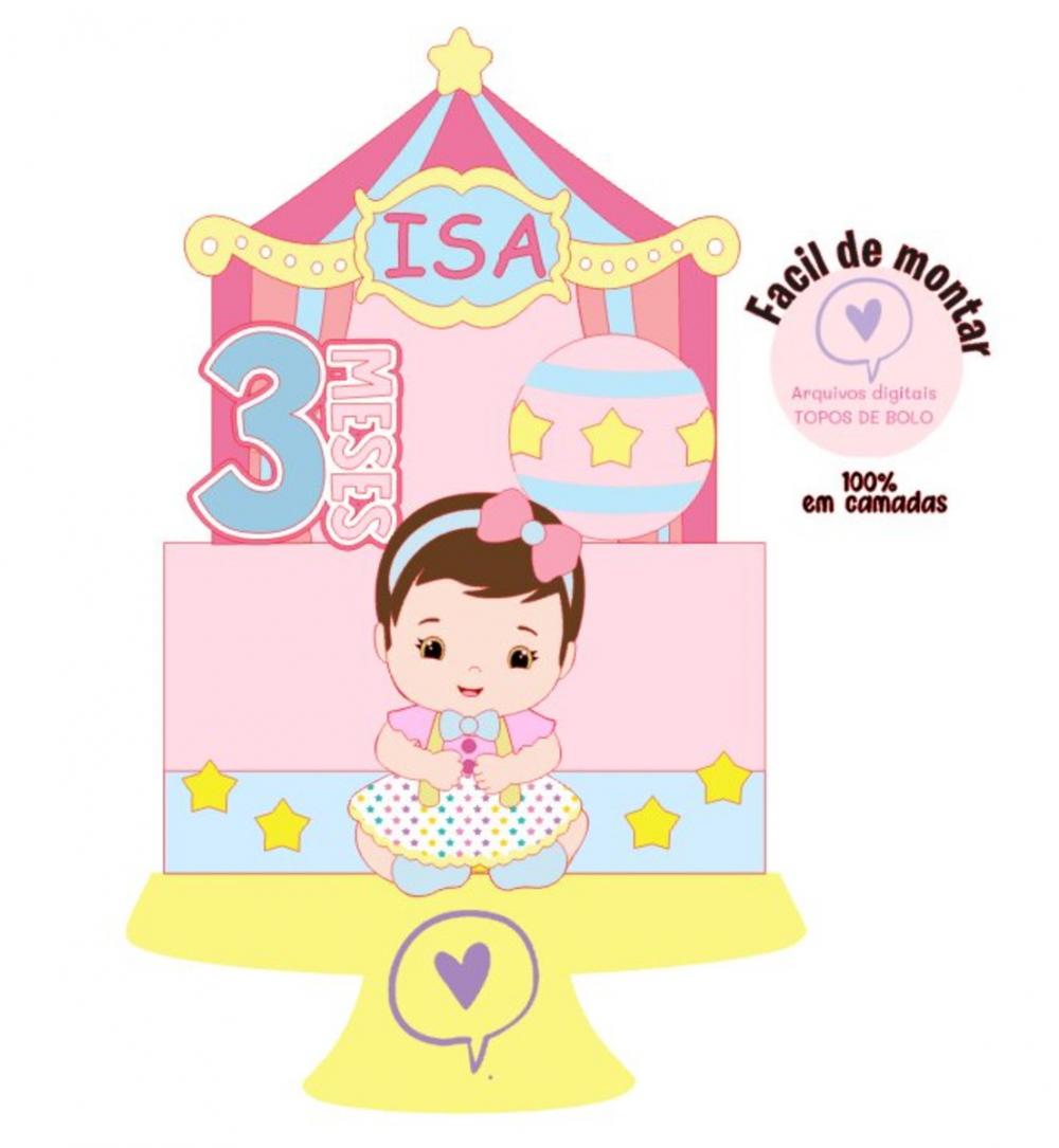 Arquivo de Corte Topo de Bolo - Circo