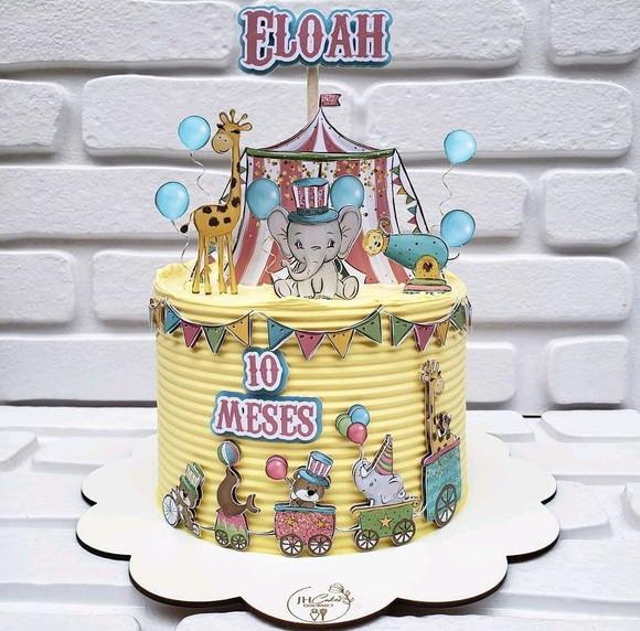 Arquivo de Corte Topo de Bolo - Circo