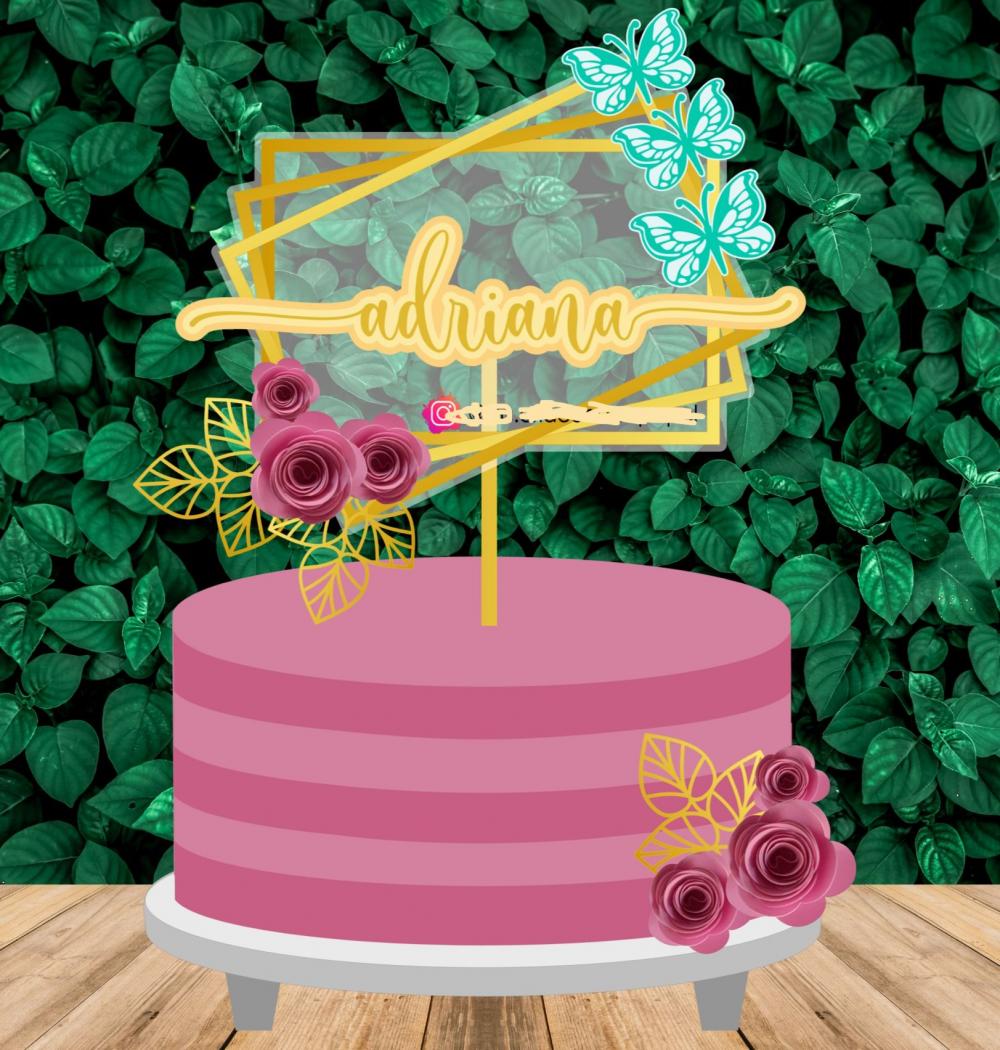 Arquivo de Corte Topo de Bolo - Círculo e Geométricos