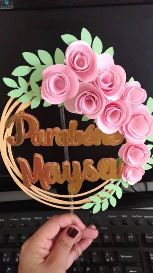 Arquivo de Corte Topo de Bolo - Círculo e Geométricos