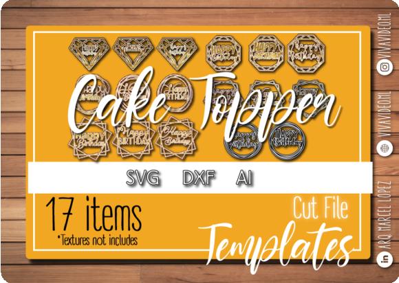 Arquivo de Corte Topo de Bolo - Círculo e Geométricos