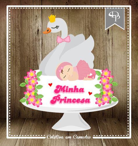 Arquivo de Corte Topo de Bolo - Cisne