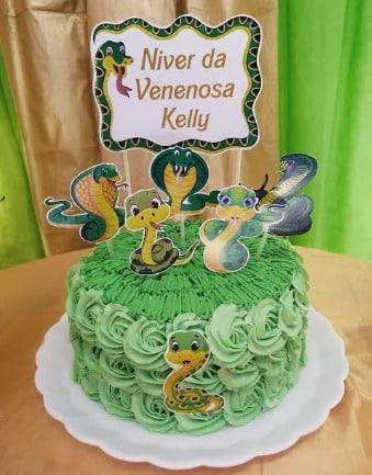 Arquivo de Corte Topo de Bolo - Cobra