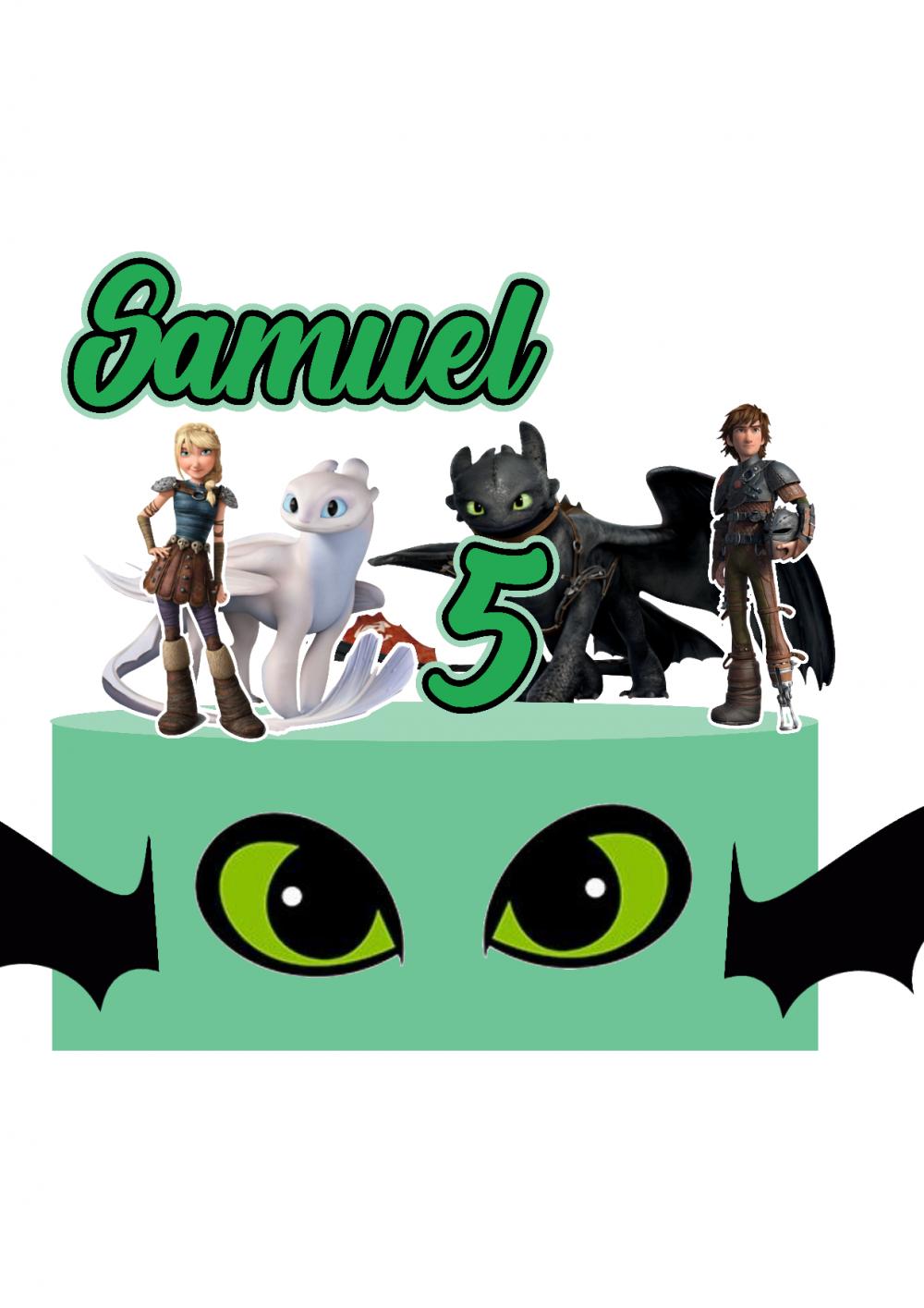 Arquivo de Corte Topo de Bolo - Como Treinar Seu Dragão