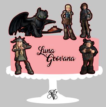 Arquivo de Corte Topo de Bolo - Como Treinar Seu Dragão