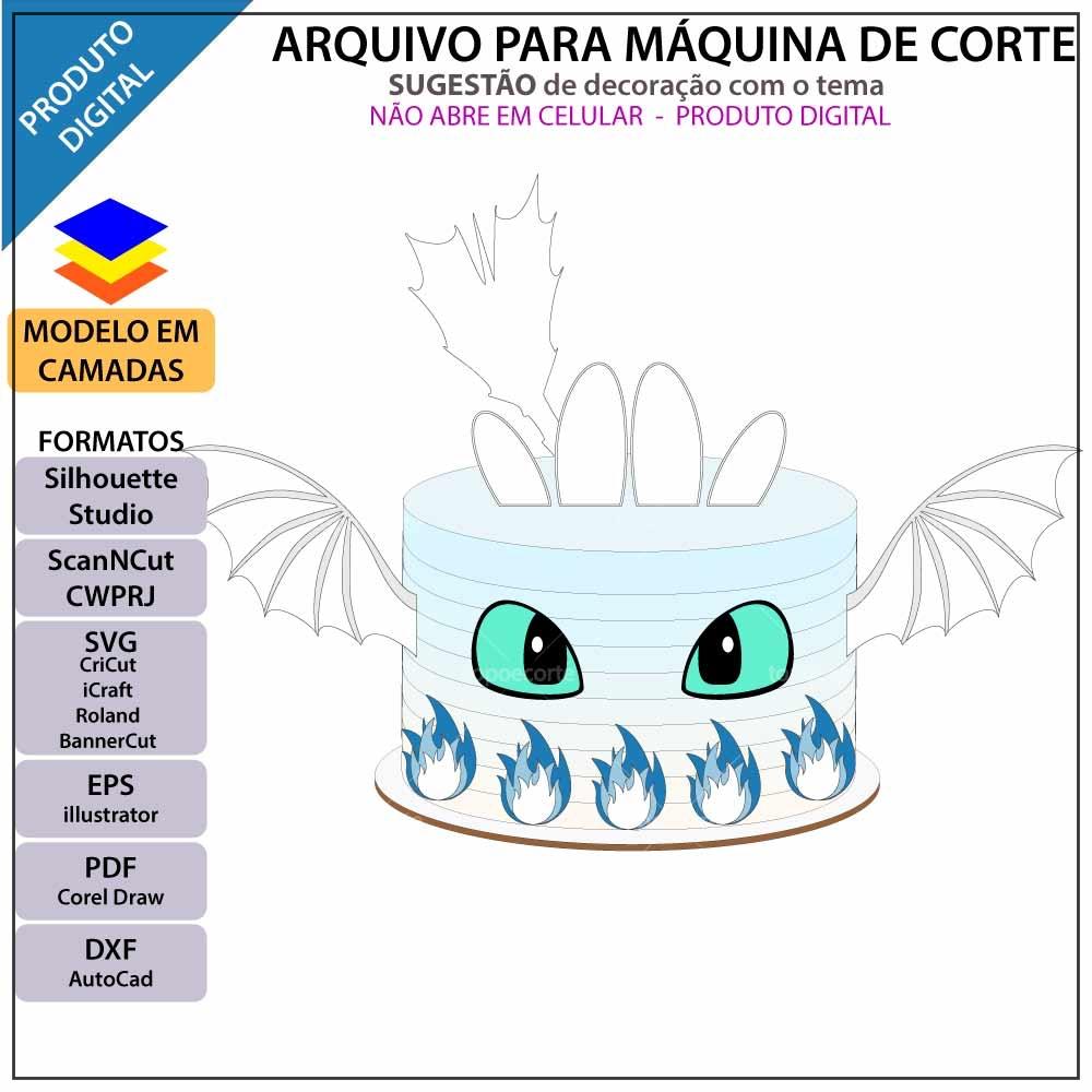 Arquivo de Corte Topo de Bolo - Como Treinar Seu Dragão