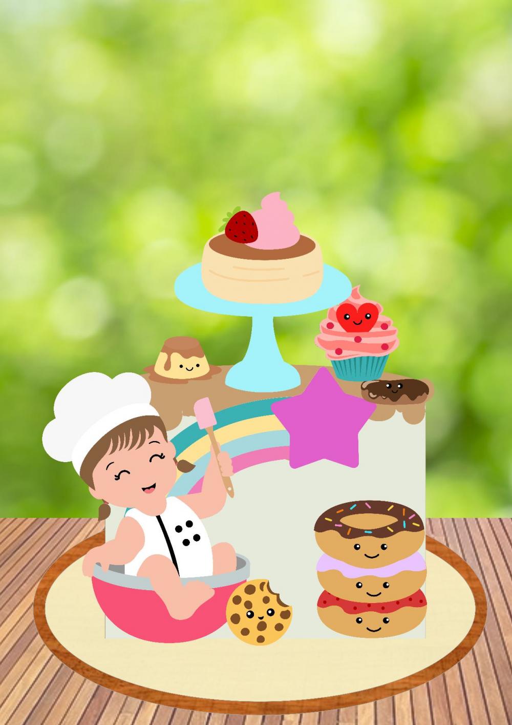 Arquivo de Corte Topo de Bolo - Confeitaria