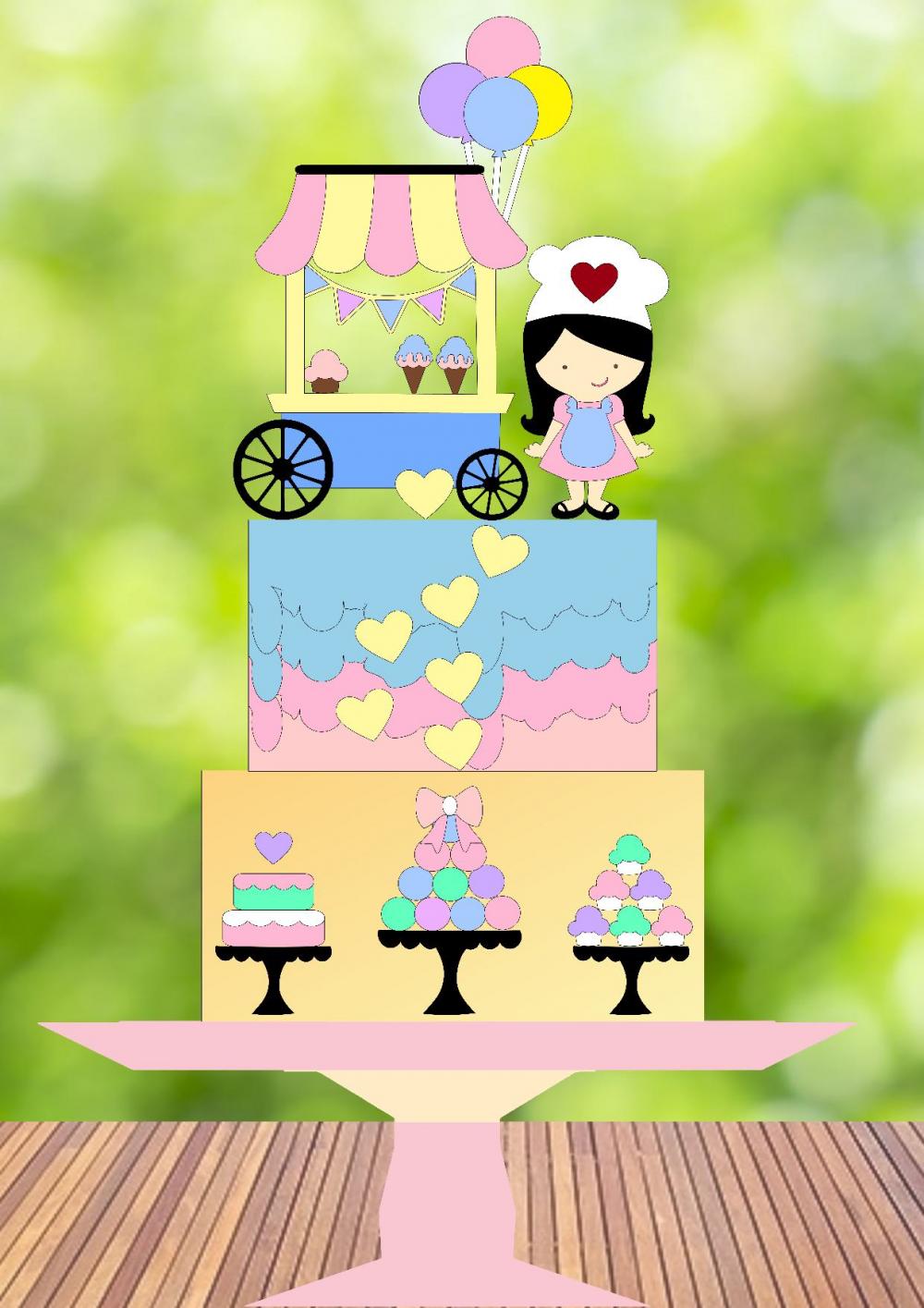 Arquivo de Corte Topo de Bolo - Confeitaria