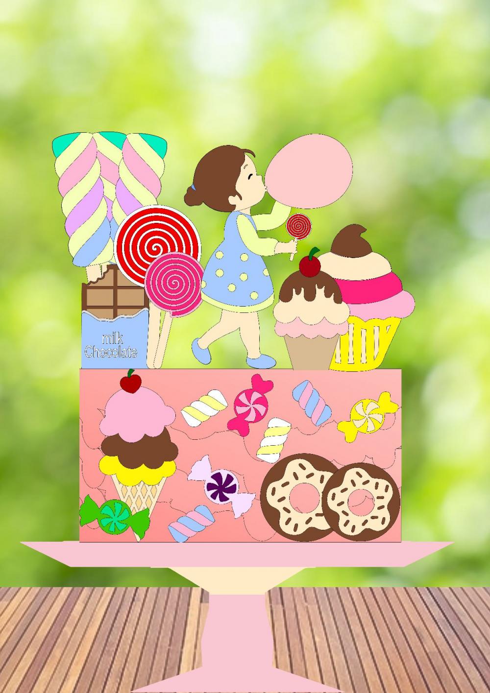 Arquivo de Corte Topo de Bolo - Confeitaria