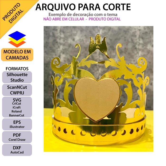 Arquivo de Corte Topo de Bolo - Coroa / Realeza