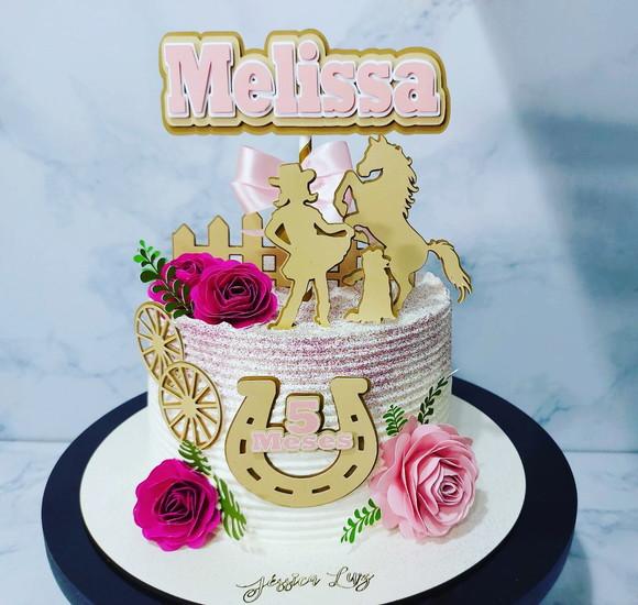 Arquivo de Corte Topo de Bolo - Cowboy / Cowgirl