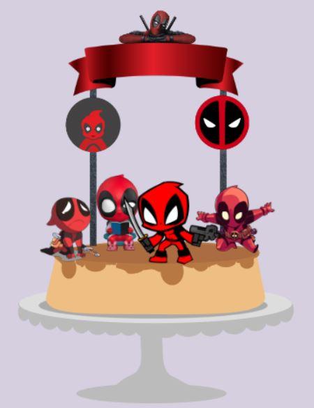 Arquivo de Corte Topo de Bolo - Deadpool