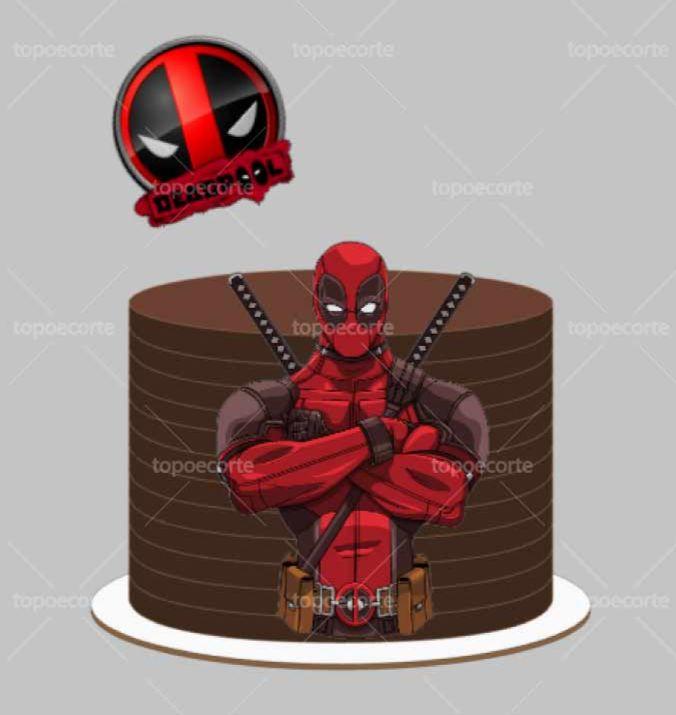 Arquivo de Corte Topo de Bolo - Deadpool