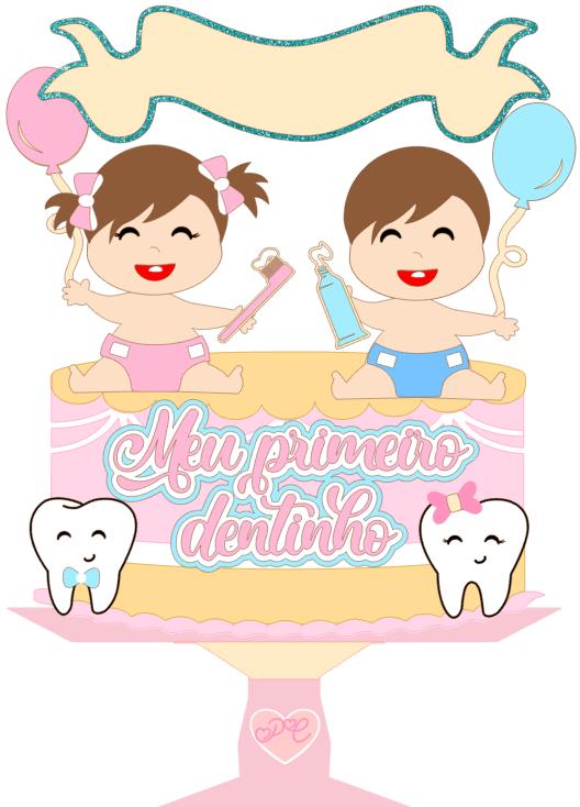 Arquivo de Corte Topo de Bolo - Dentinho