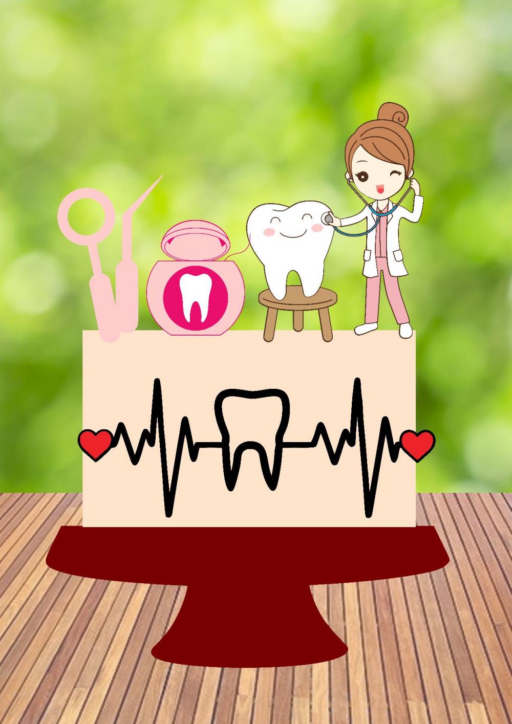 Arquivo de Corte Topo de Bolo - Dentista